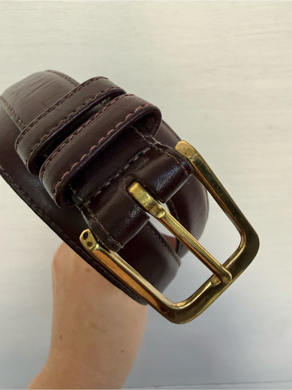 Vintage Coach USA Belt Burgundy 34